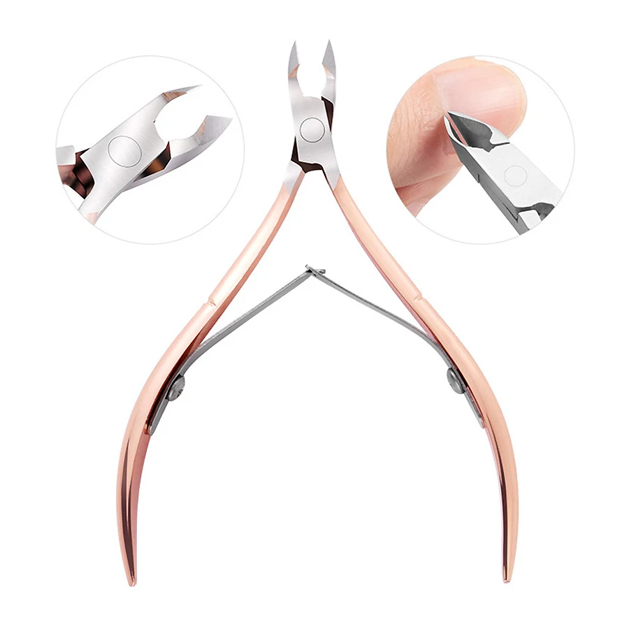 Nail Art Rose Gold - Rose Gold Stainless Steel Cuticle Nipper