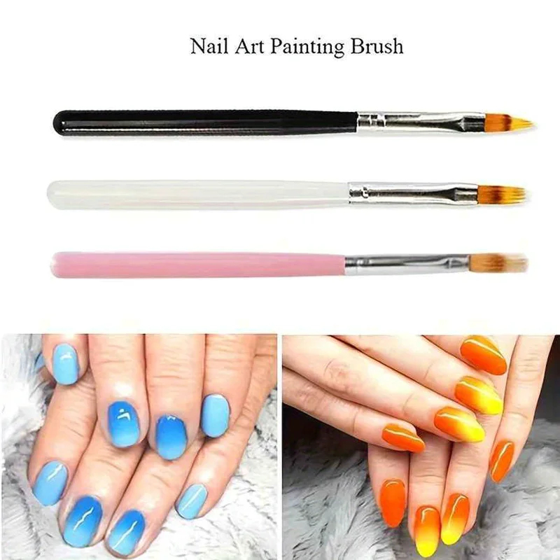Nail Fan Brush - 3-18Pcs Nail Art Brush Lace Ombre