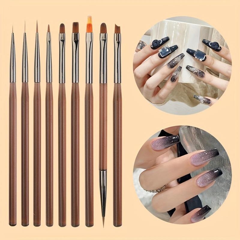 Nail Art Dotting Tool - 9pcs Nail Art Brushes Set, Dotting