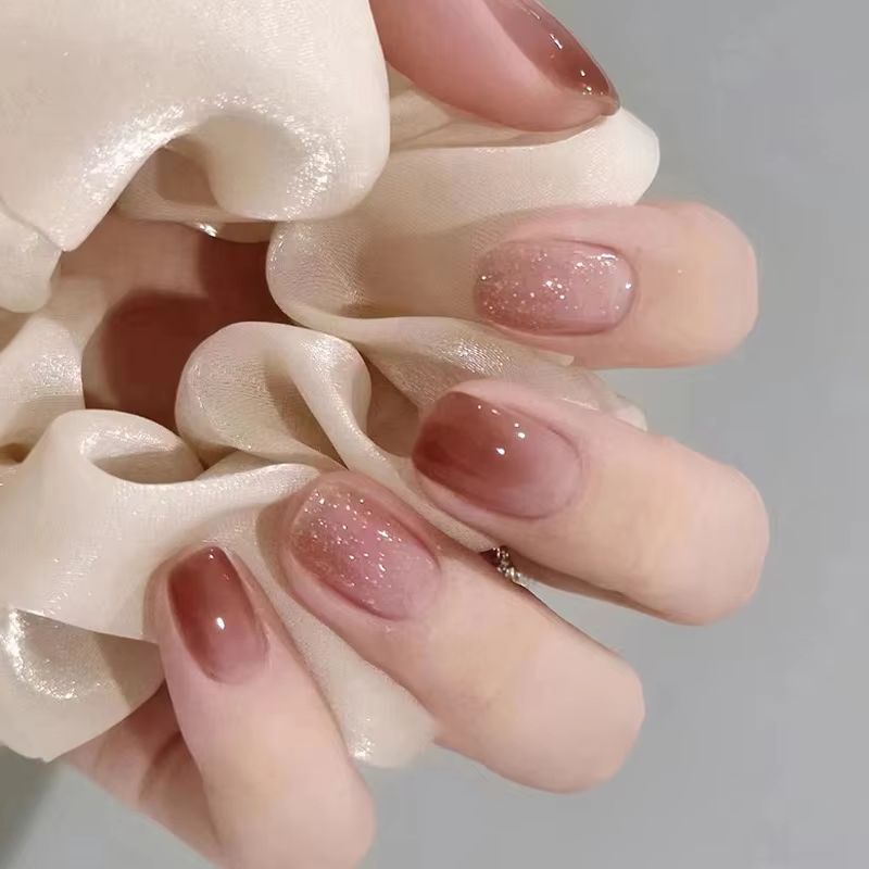 24Pcs Simple Short Gradient Na - Nail Art Simple Elegant recensie en prijs