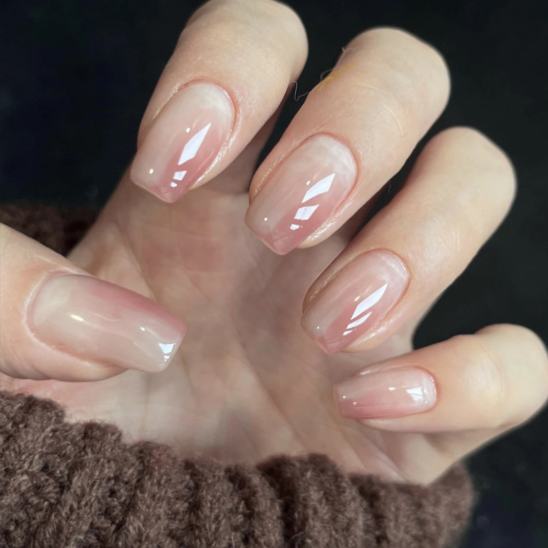 24Pcs Simple Short Gradient Na - Nail Art Simple Elegant recensie en prijs