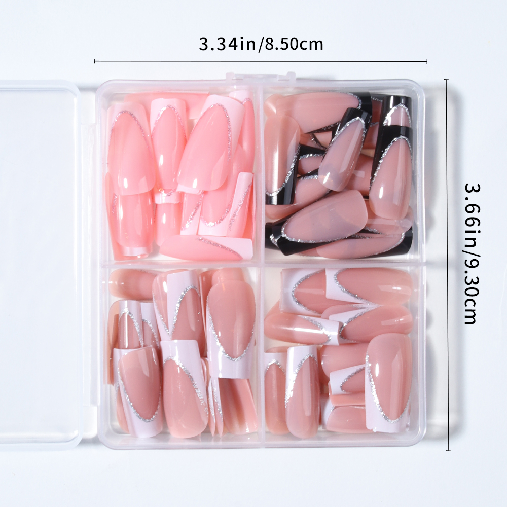 96Pcs(4Mixed) Long Coffin Hear - Nail Art Aesthetic recensie en prijs