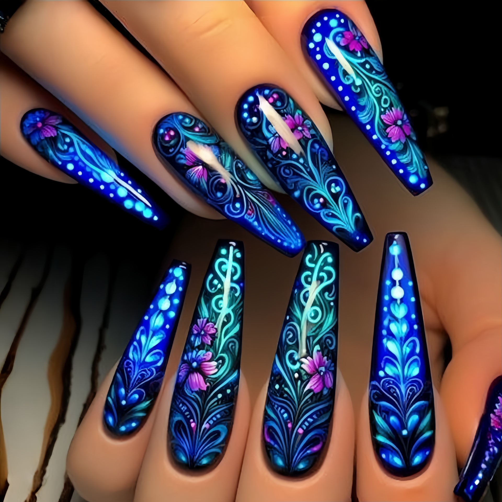 24pcs/set Medium long fake nai - Nail Art Aesthetic recensie en prijs