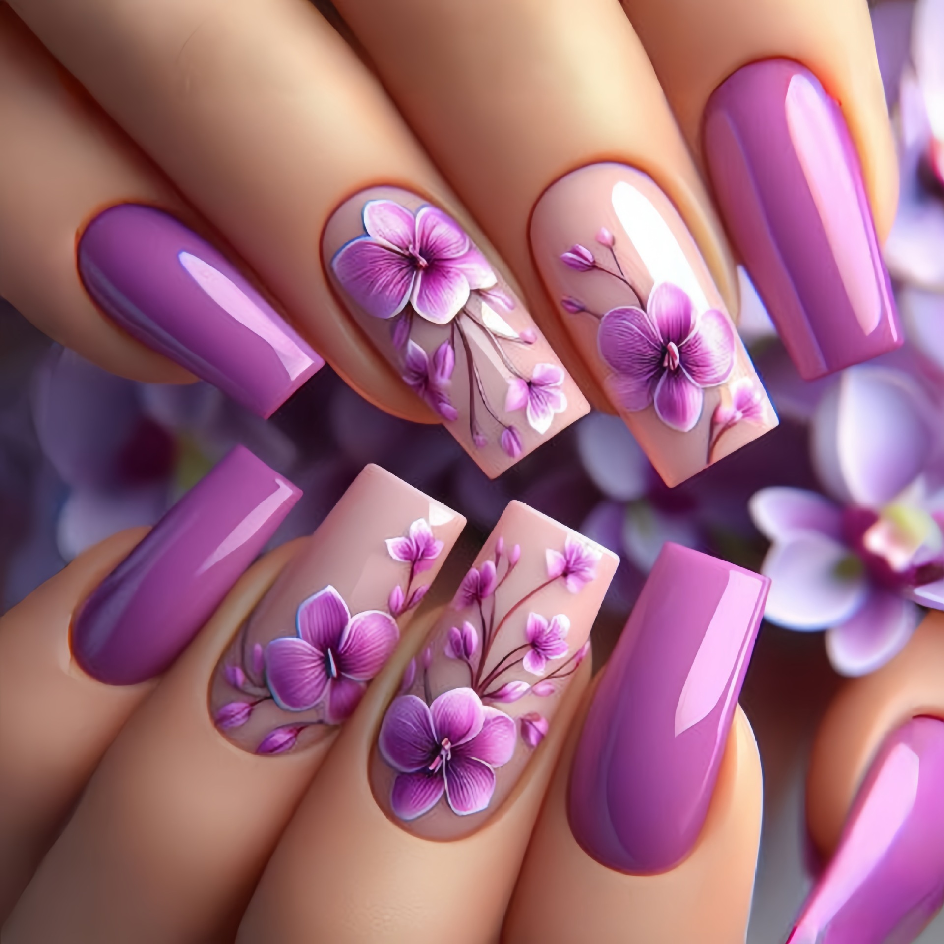 24pcs/set Medium long fake nai - Nail Art Aesthetic recensie en prijs