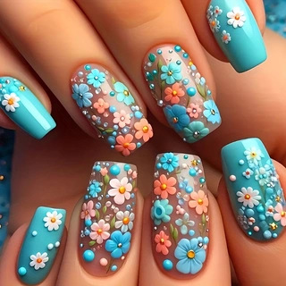 24pcs/set Medium long fake nai - Nail Art Aesthetic recensie en prijs