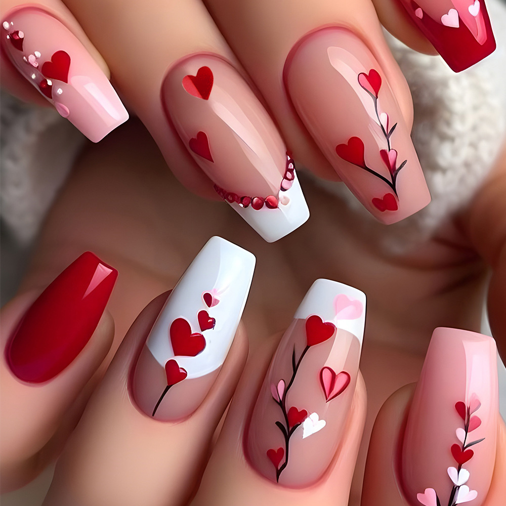 24pcs/set Medium long square f - Nail Art Aesthetic recensie en prijs