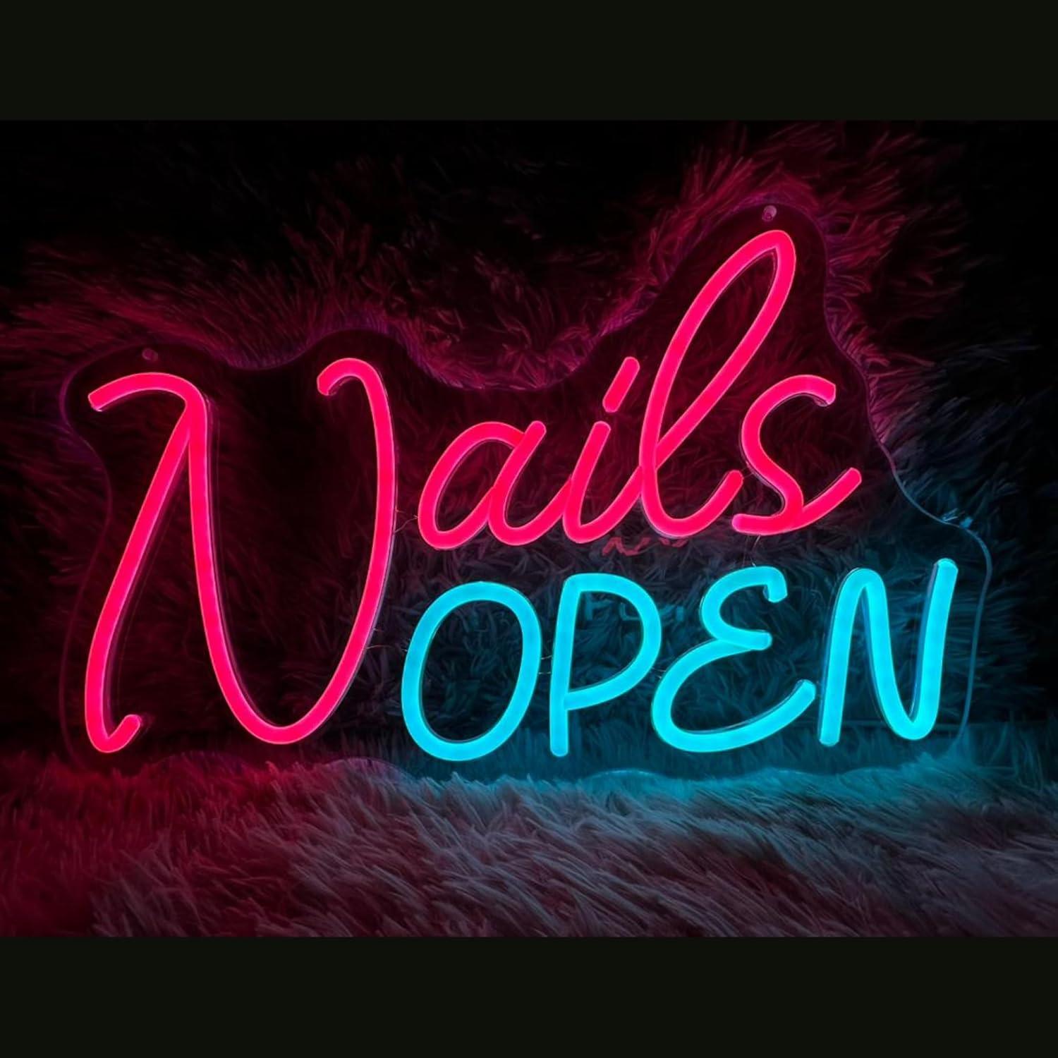 Nails Open Neon Sign USB Dimma - Nail Art Nail Art recensie en prijs