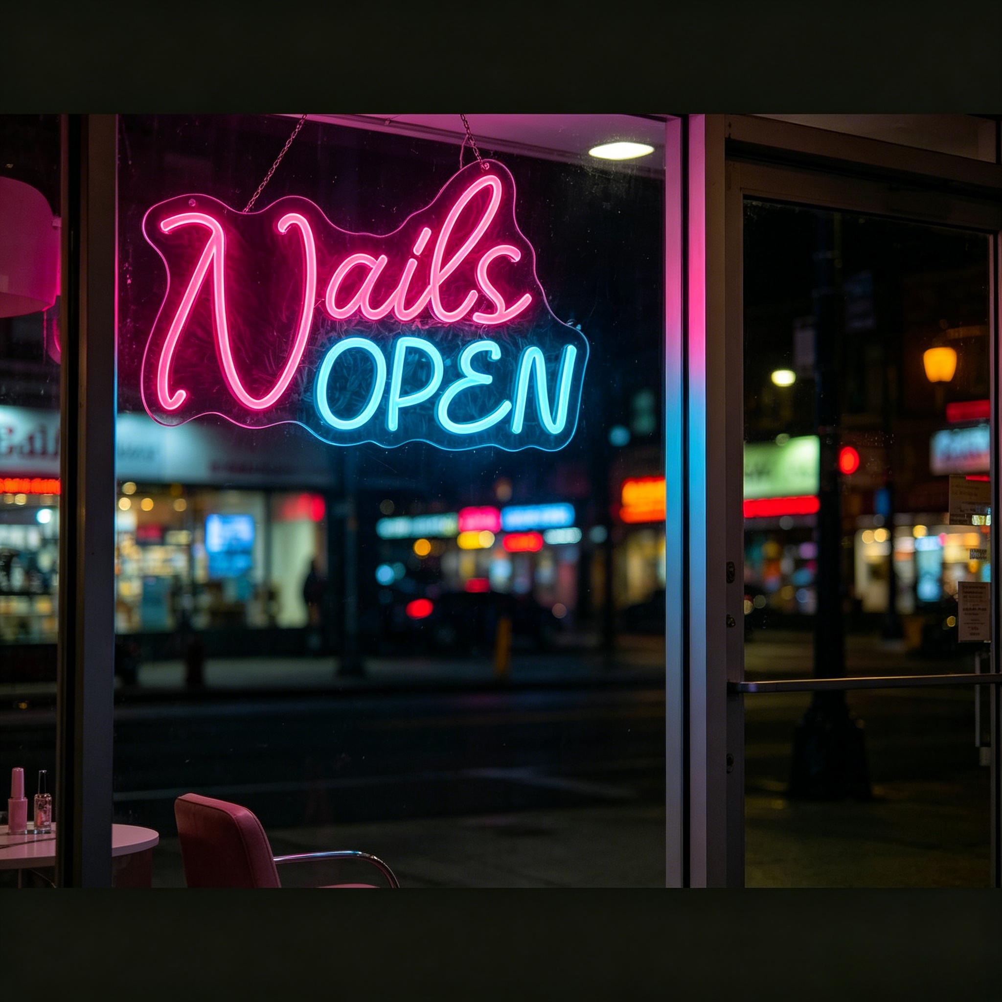 Nails Open Neon Sign USB Dimma - Nail Art Nail Art recensie en prijs