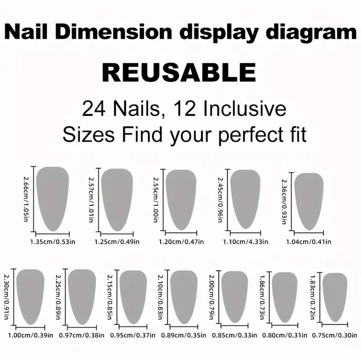24 pieces of long almond-shape - Nail Art Red recensie en prijs
