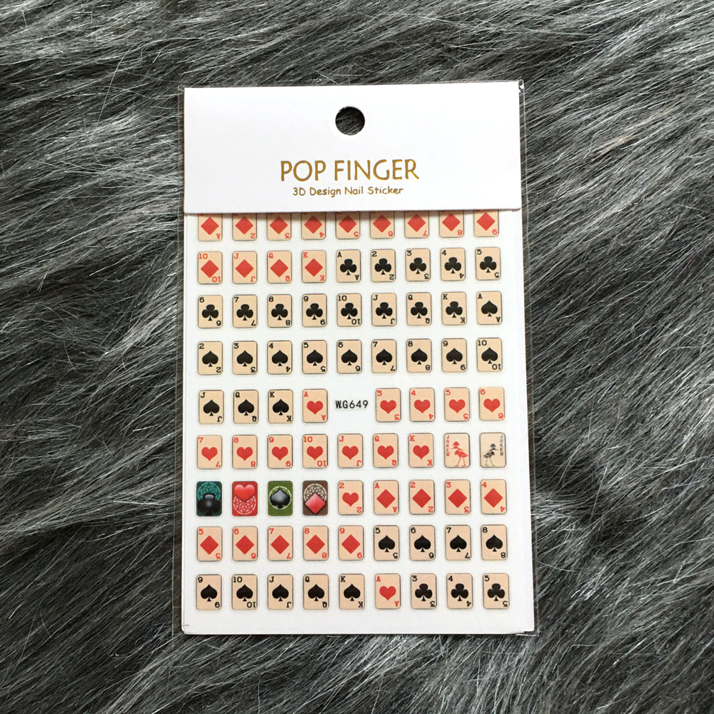3D Poker Design Nail Art Stick - Nail Art Queen Of Hearts recensie en prijs