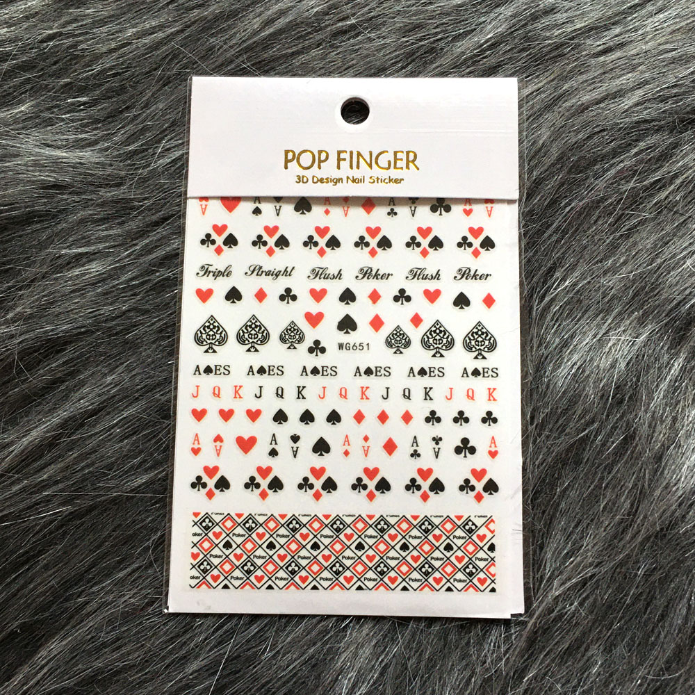 3D Poker Design Nail Art Stick - Nail Art Queen Of Hearts recensie en prijs