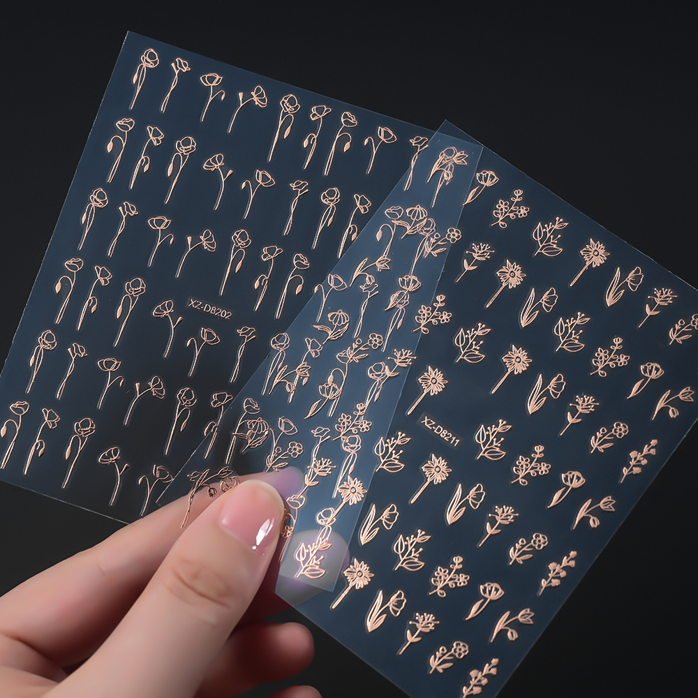 12Pcs 3D Rose gold Leaf Nail A - Nail Art Rose Gold recensie en prijs