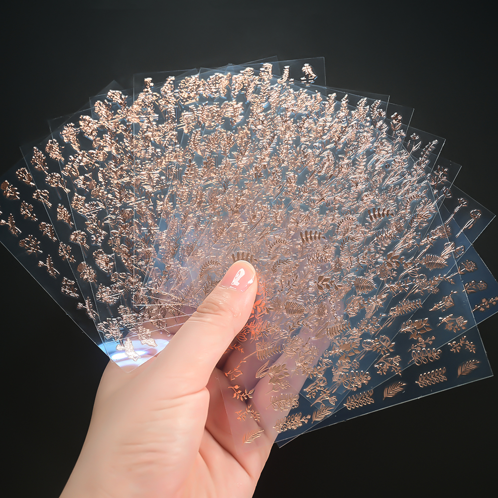 12Pcs 3D Rose gold Leaf Nail A - Nail Art Rose Gold recensie en prijs