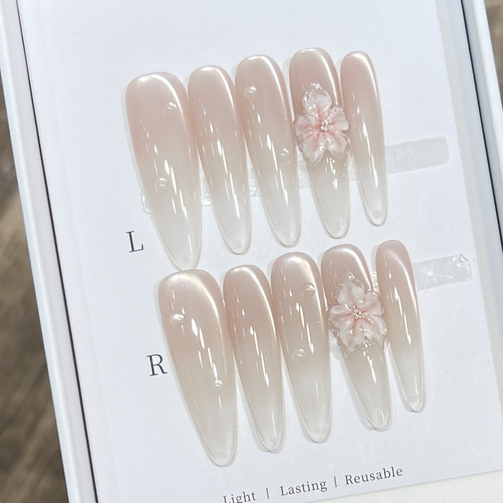 10pcs Long Almond Fake Nails T - Nail Art Aesthetic recensie en prijs