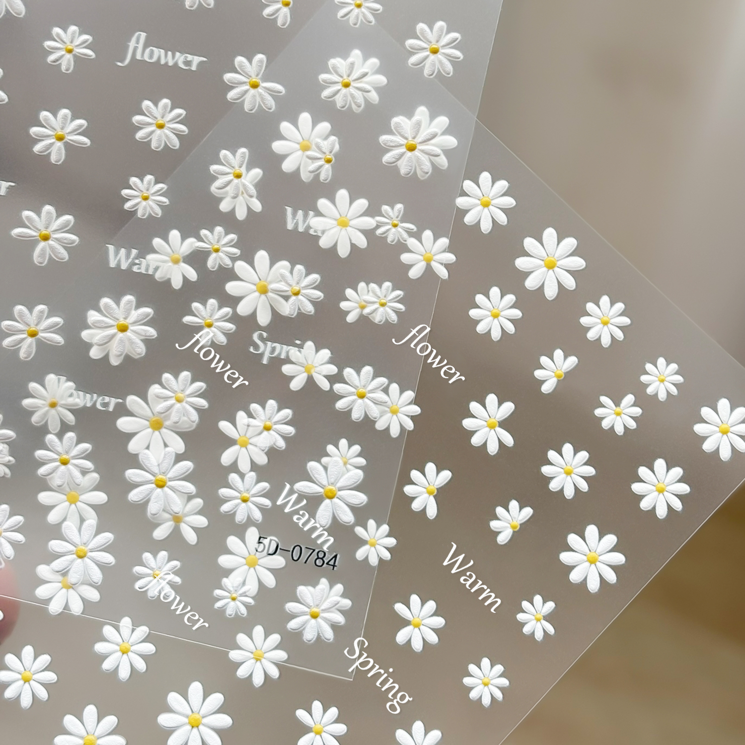 1Pcs 5D Embossed Summer Daisy  - Nail Art Simple Elegant recensie en prijs