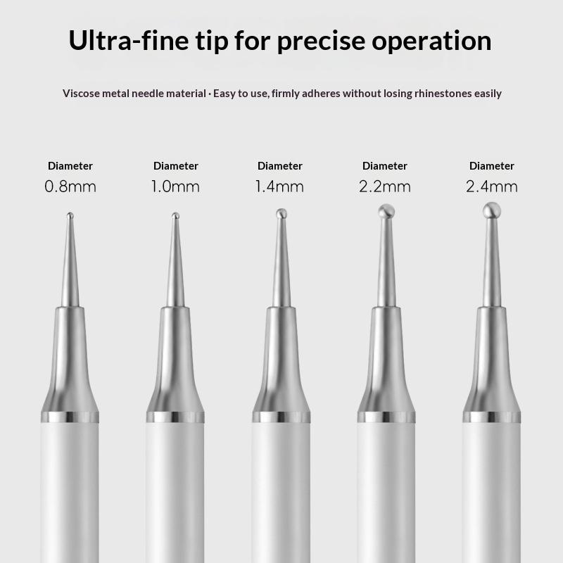 5Pcs Dual-ended Rhinestone Gem - Nail Art Dotting Tool recensie en prijs