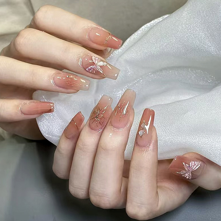 Medium long fake nails for wom - Nail Art Aesthetic recensie en prijs