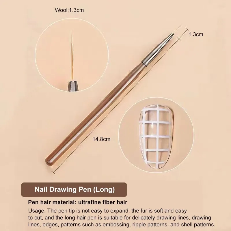9PCS UV Gel Nail Brush Liner D - Nail Fan Brush recensie en prijs