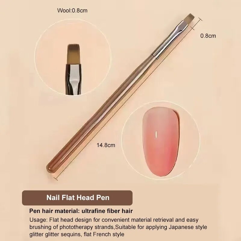 9PCS UV Gel Nail Brush Liner D - Nail Fan Brush recensie en prijs