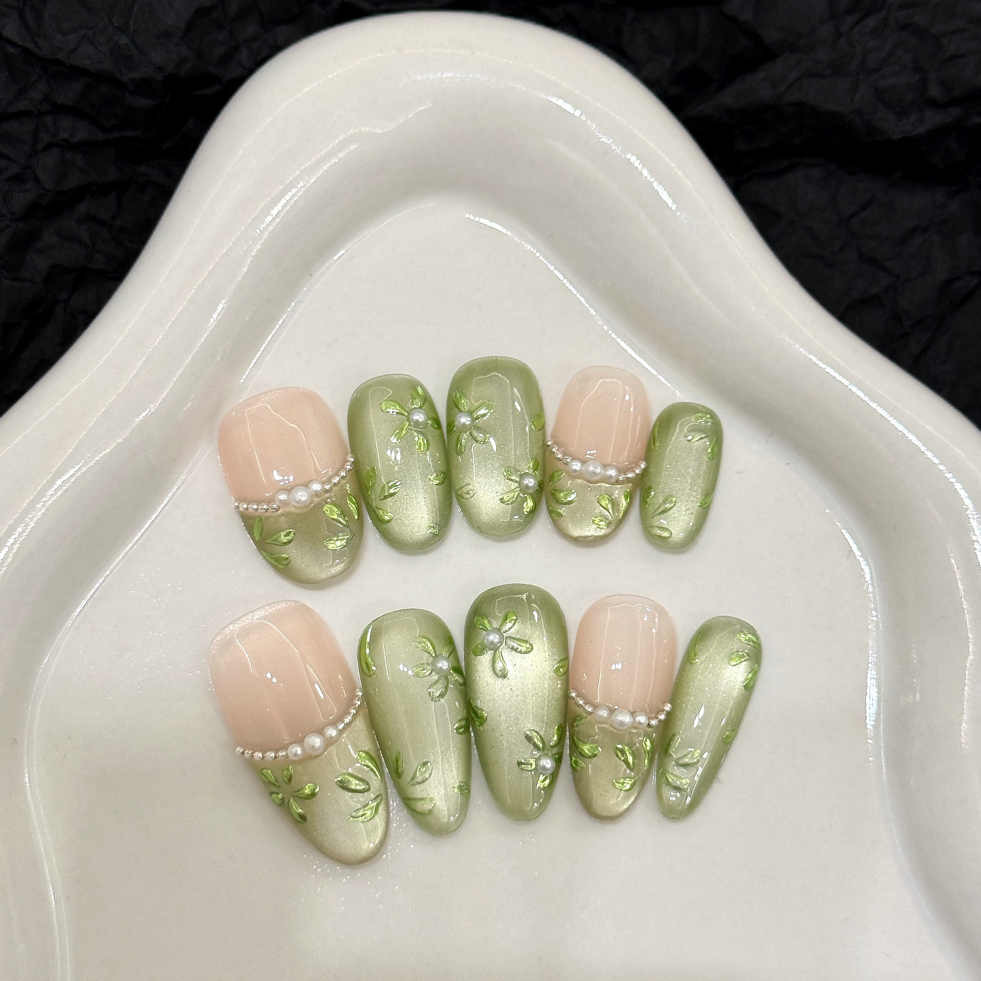 10pcs Handmade Press on Nails  - Nail Art Aesthetic recensie en prijs