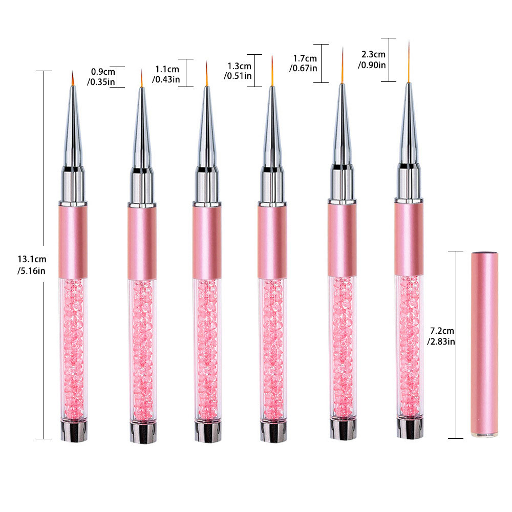 6pcs/Set Acrylic French Stripe - Nail Fan Brush recensie en prijs