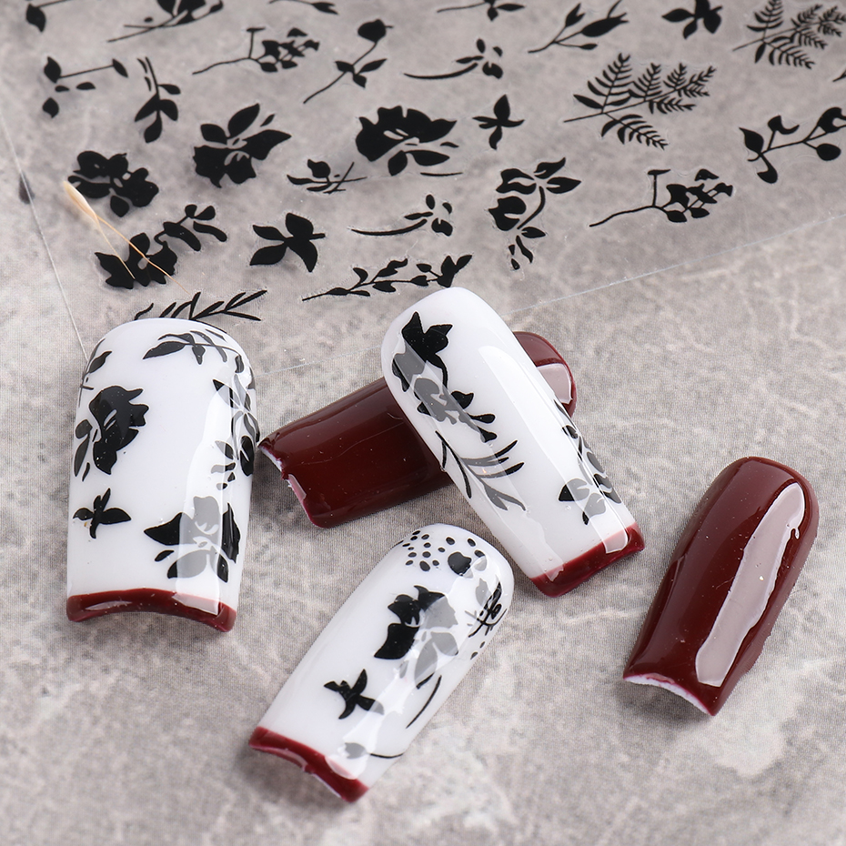 2pcs 3D Simple Floral Leaf Nai - Nail Art Simple Elegant recensie en prijs
