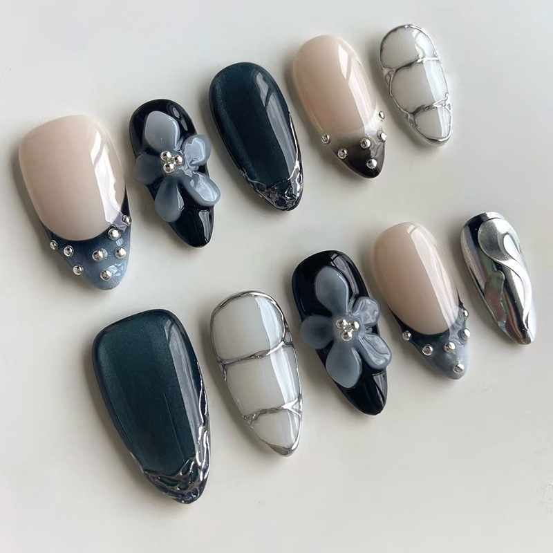 24pcs Flower Long Almond Press - Nail Art Aesthetic recensie en prijs