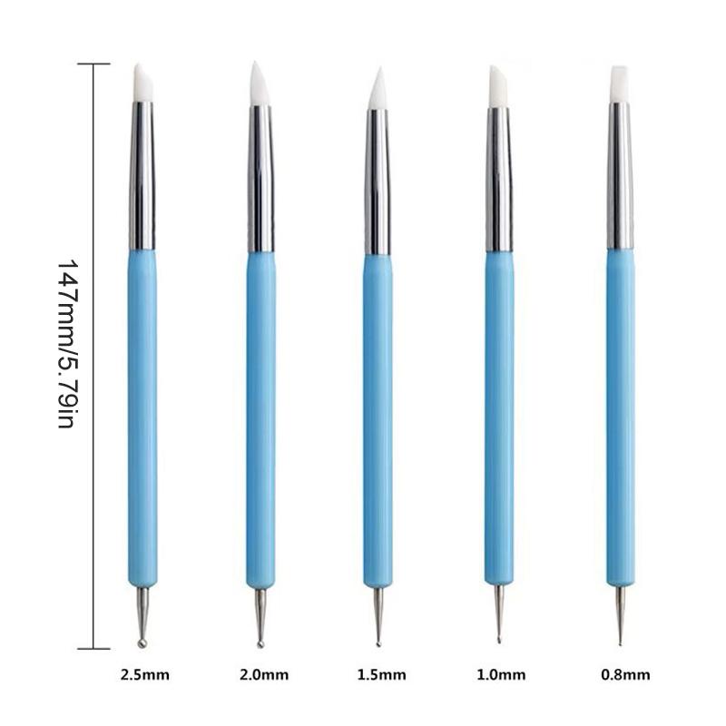 1/10/15Pcs Dual Ended Silicone - Nail Art Dotting Tool recensie en prijs