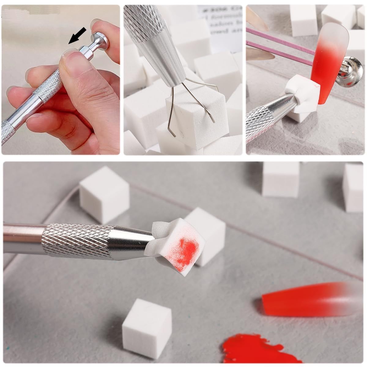 1/50/100Pcs Square Nail Art Sp - Nail Fan Brush recensie en prijs