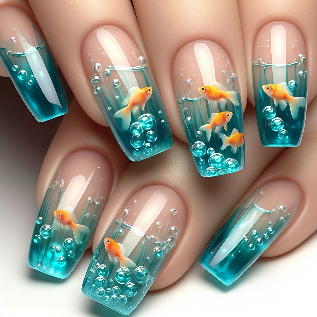 Medium long Square fake nails  - Nail Art Red recensie en prijs