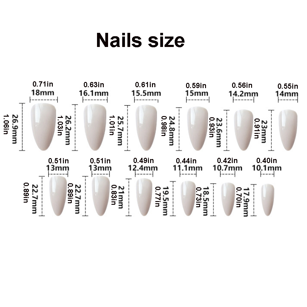 Medium almond fake nails in Be - Nail Art Red recensie en prijs