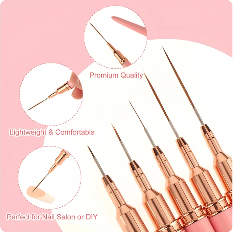 5pc/1set Nail Art Liner Brushe - Nail Fan Brush recensie en prijs