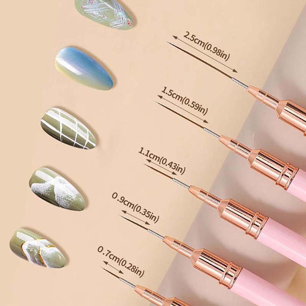 5pcs Nail Art Liner Brush Set  - Nail Fan Brush recensie en prijs