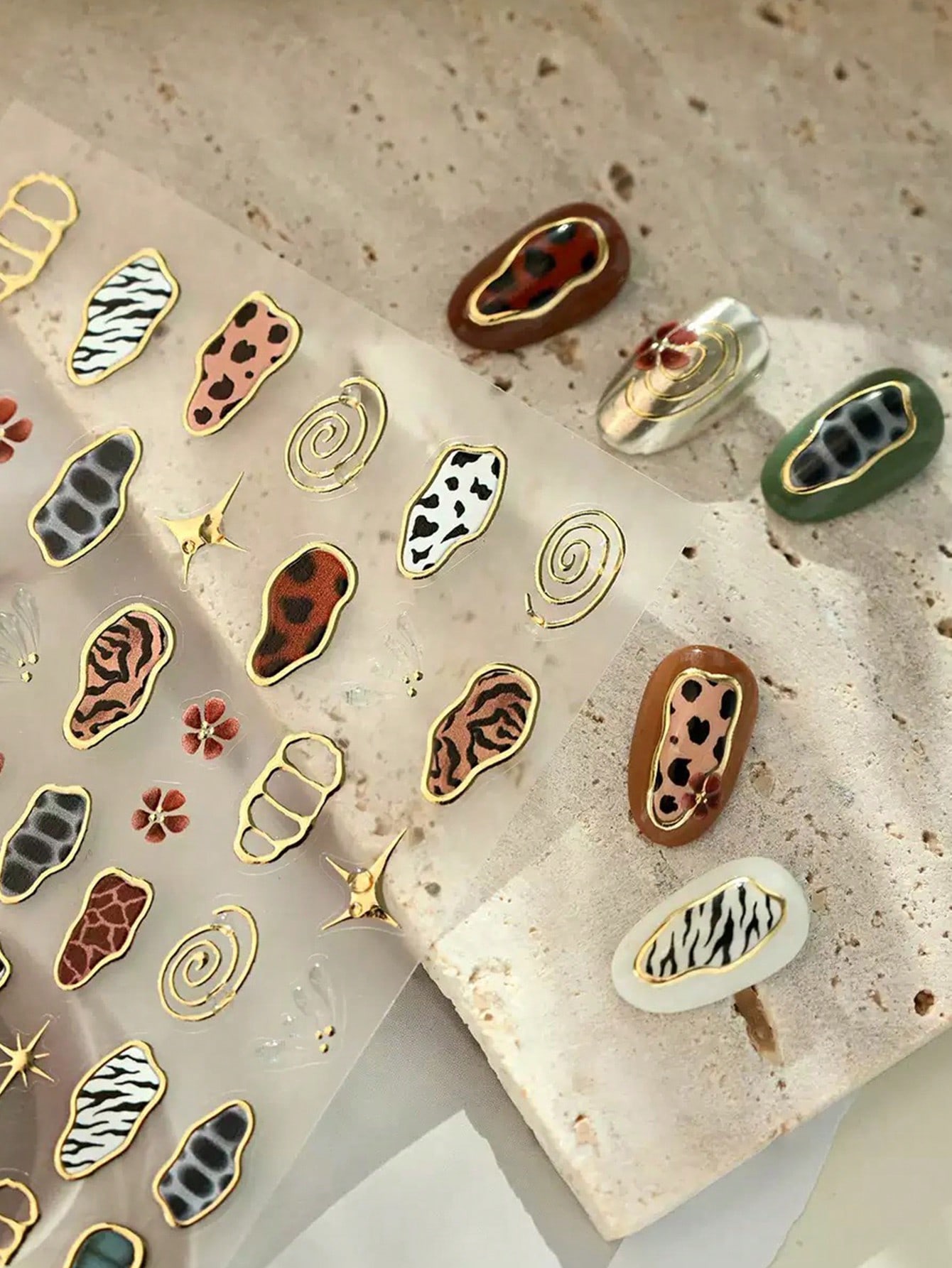 1pc French Leopard Print Color - Nail Art Nail Art recensie en prijs