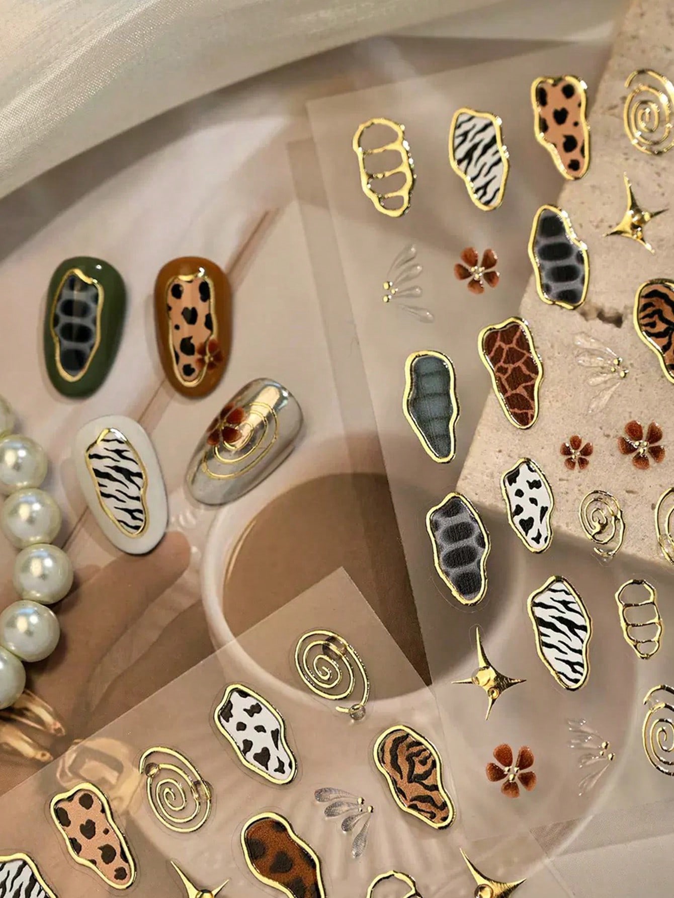 1pc French Leopard Print Color - Nail Art Nail Art recensie en prijs
