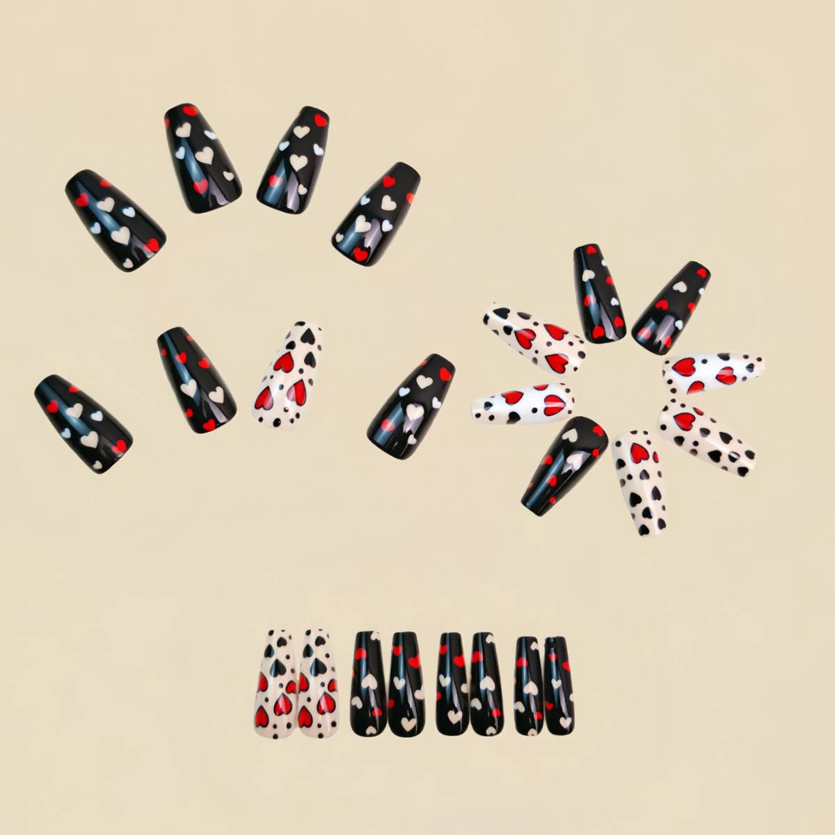 Medium long fake nails for wom - Nail Art Red recensie en prijs