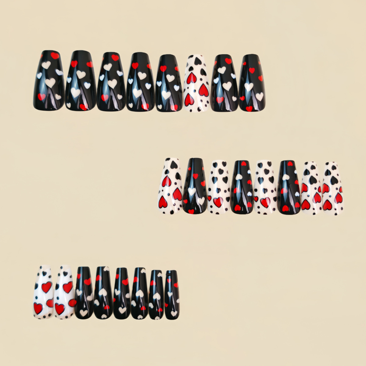 Medium long fake nails for wom - Nail Art Red recensie en prijs