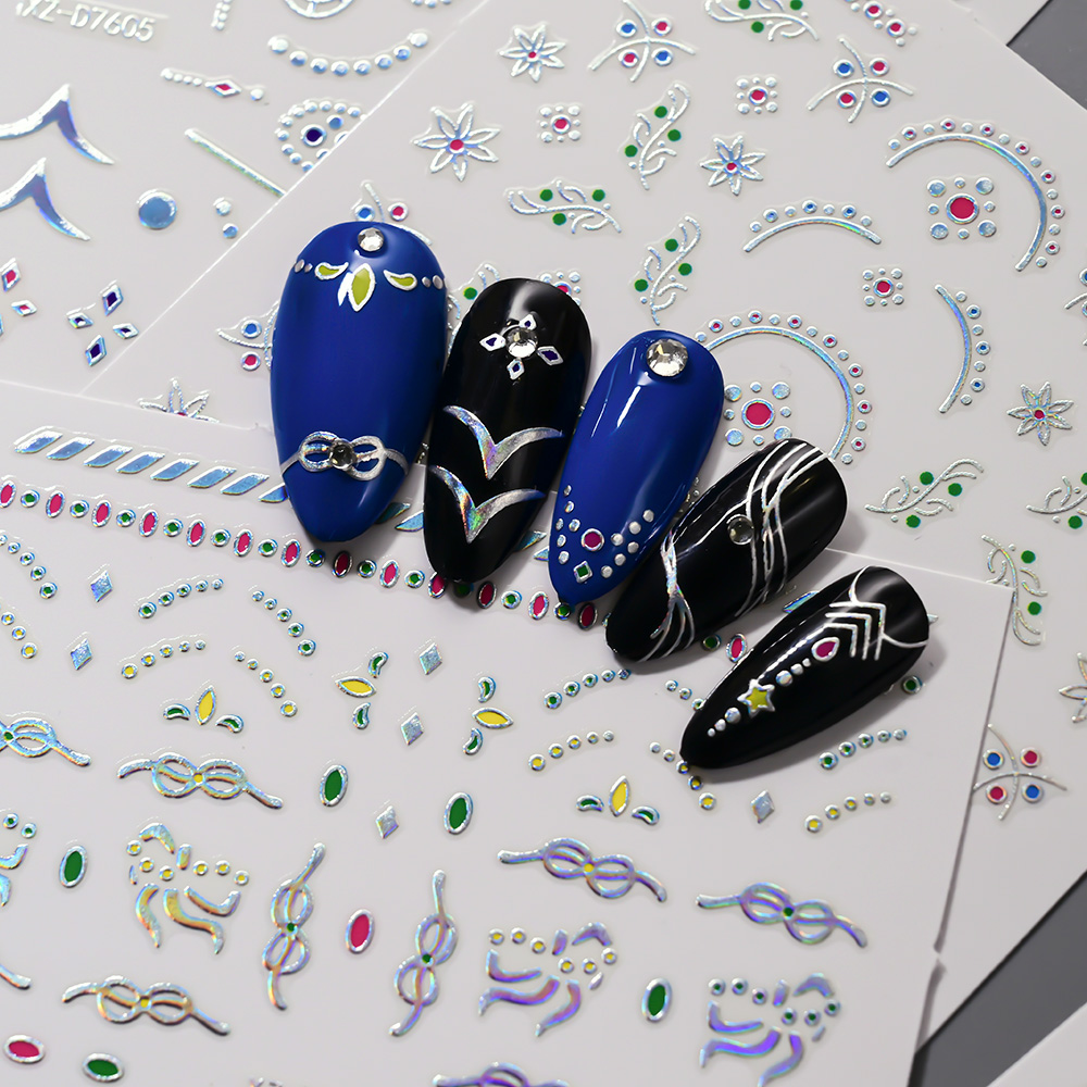 12Pcs 3D Slilver Geometry Line - Nail Art Simple Elegant recensie en prijs