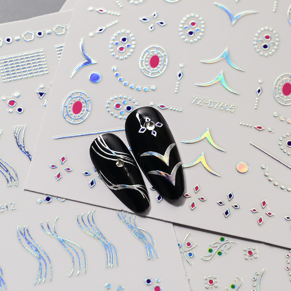 12Pcs 3D Slilver Geometry Line - Nail Art Simple Elegant recensie en prijs