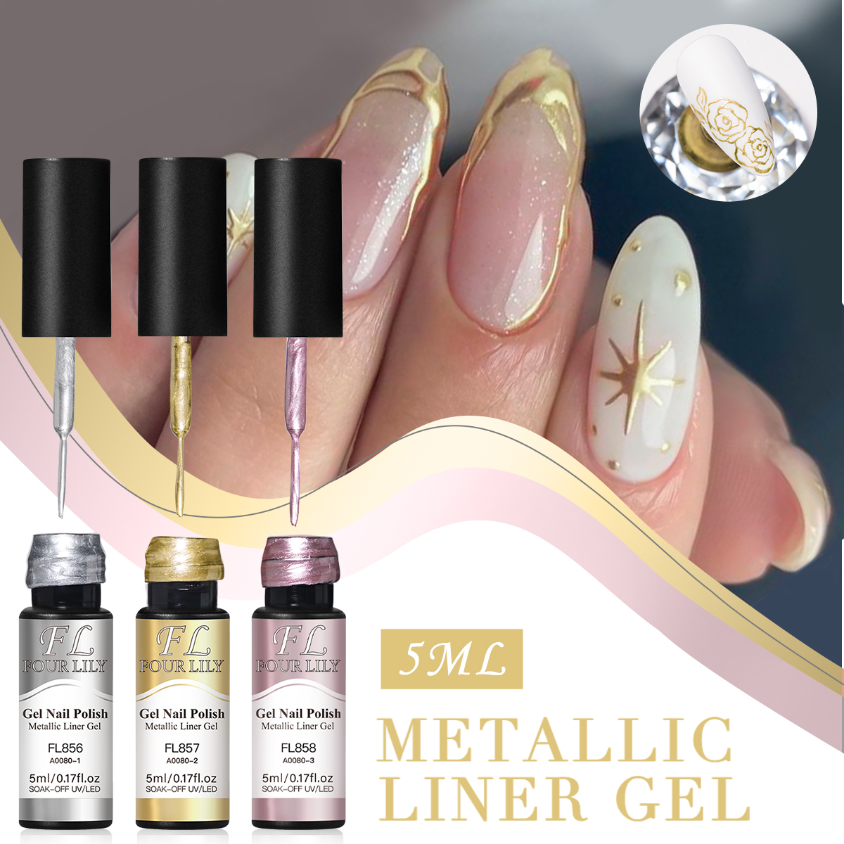 Super-Bright Metallic Painting - Nail Art Rose Gold recensie en prijs
