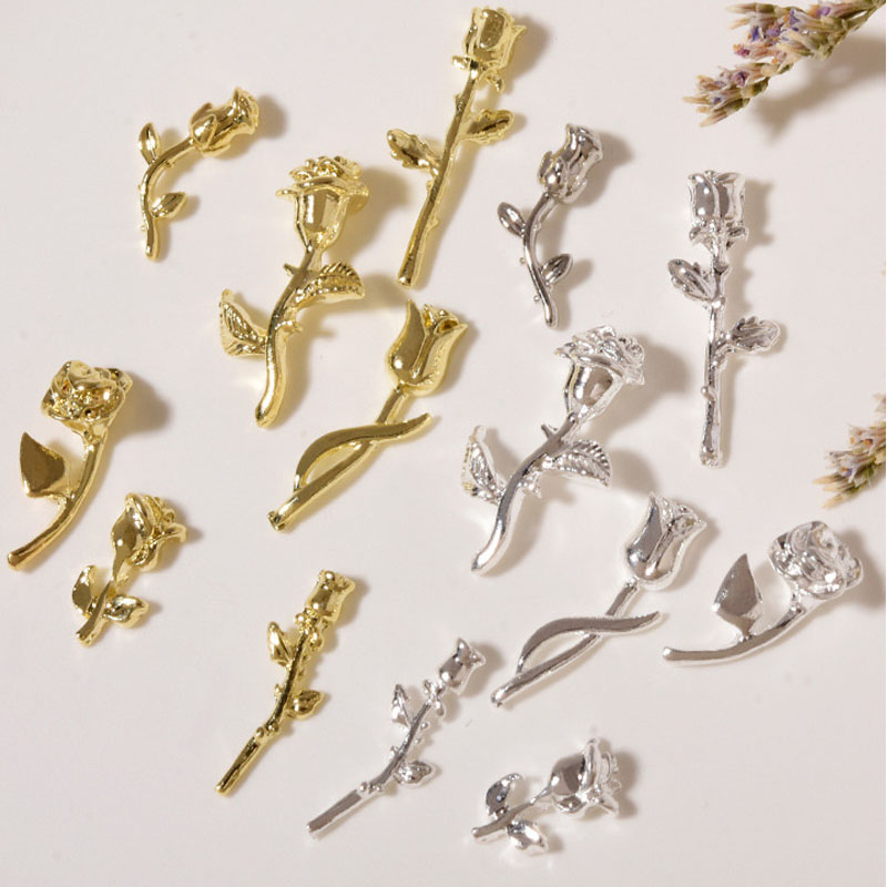 10Pcs 3D Rose Nail Art Ornamen - Nail Art Rose Gold recensie en prijs