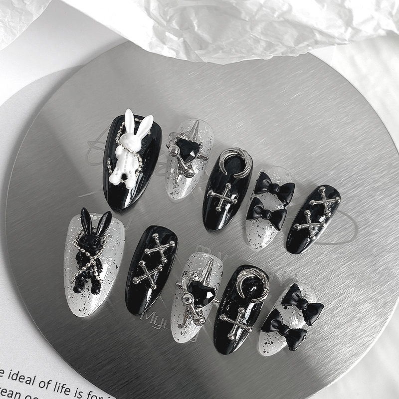 10pcs Pure Handmade Almond Sha - Nail Art Aesthetic recensie en prijs