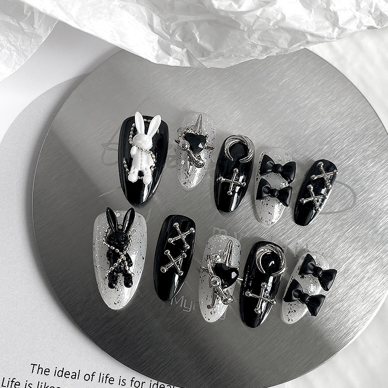 10pcs Pure Handmade Almond Sha - Nail Art Aesthetic recensie en prijs