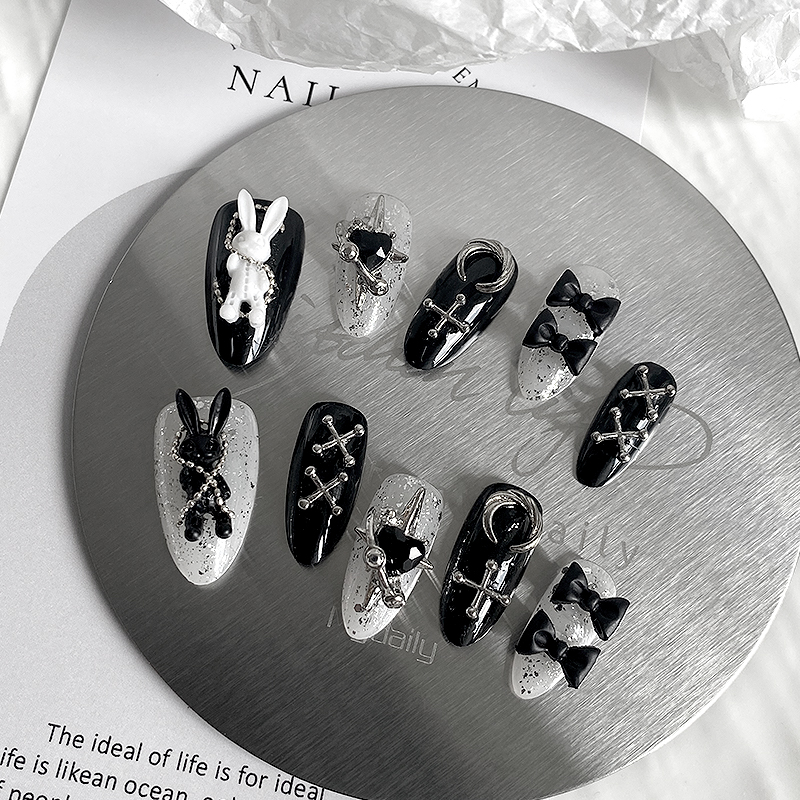 10pcs Pure Handmade Almond Sha - Nail Art Aesthetic recensie en prijs