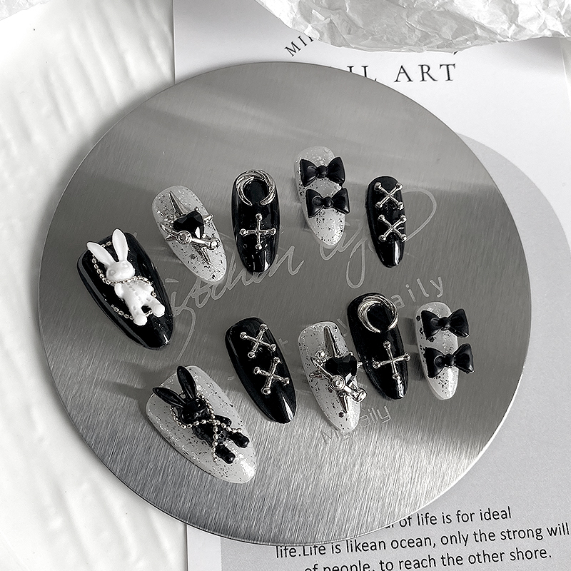 10pcs Pure Handmade Almond Sha - Nail Art Aesthetic recensie en prijs