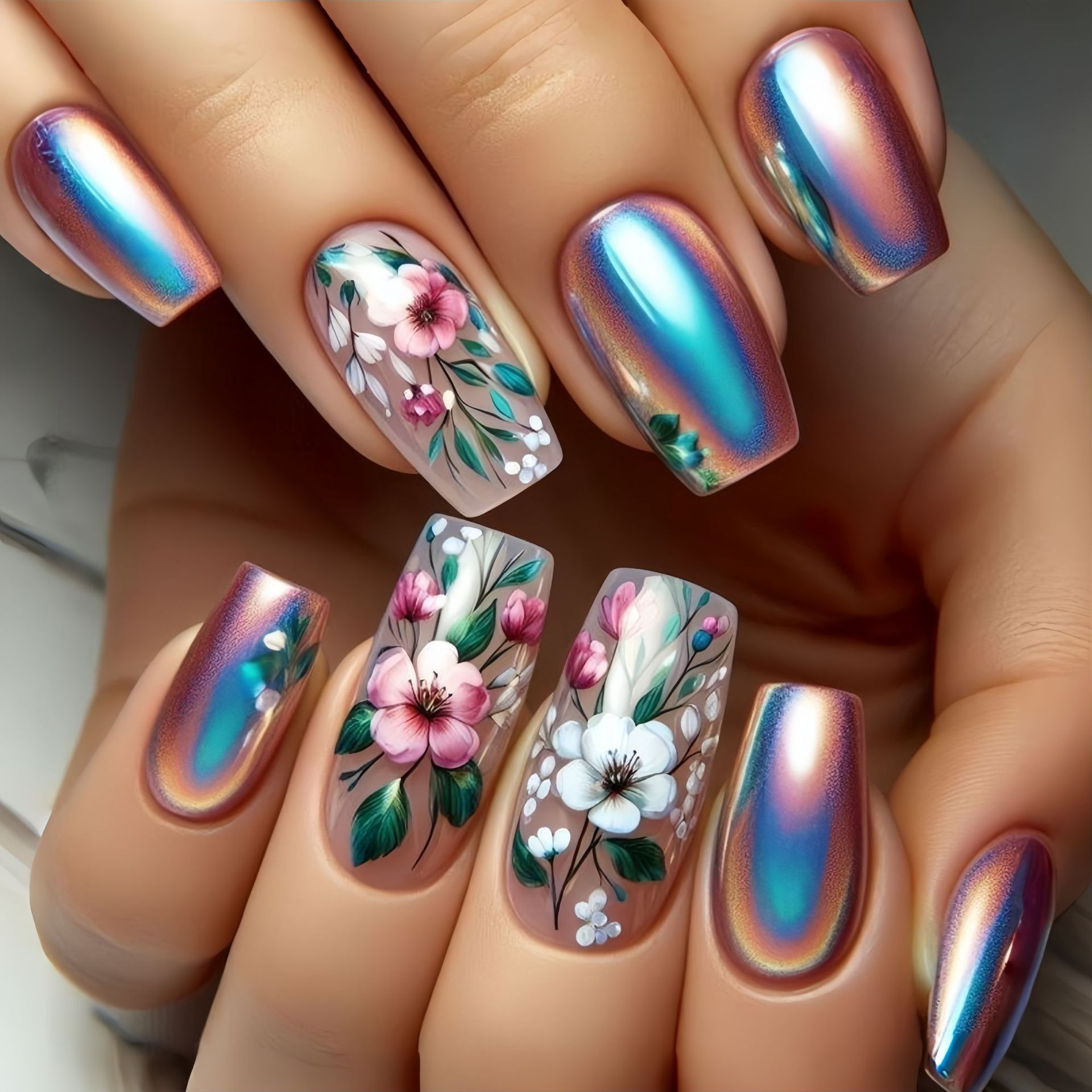 Medium long fake nails for wom - Nail Art Aesthetic recensie en prijs