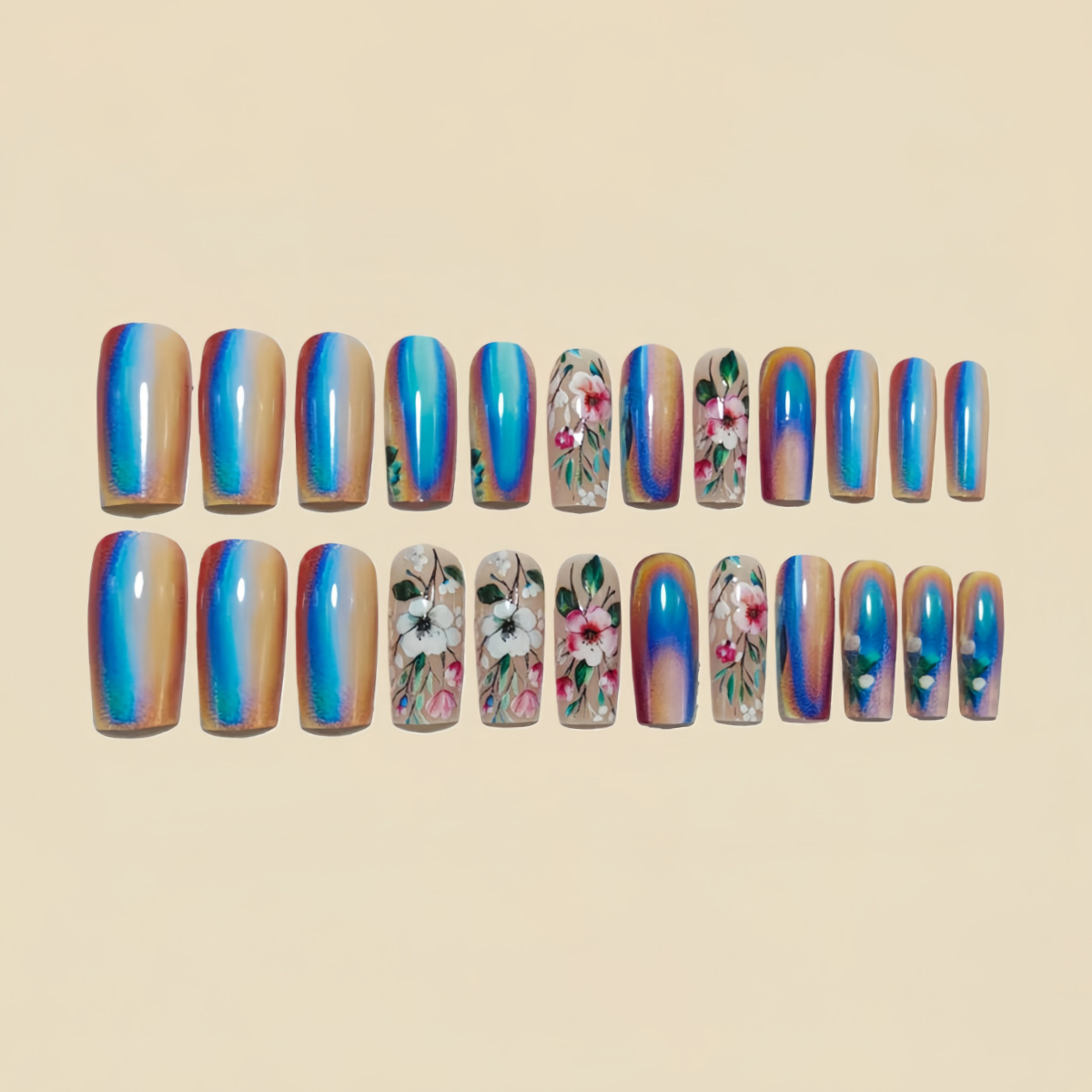 Medium long fake nails for wom - Nail Art Aesthetic recensie en prijs