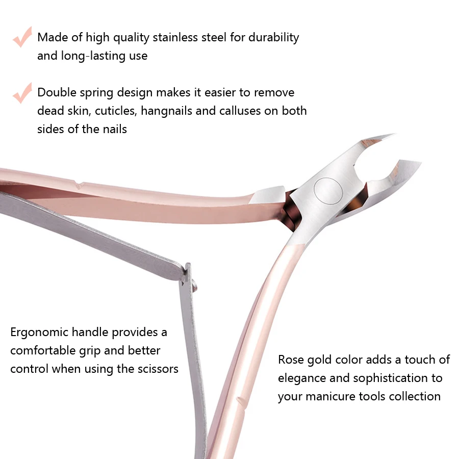 Rose Gold Stainless Steel Cuti - Nail Art Rose Gold recensie en prijs