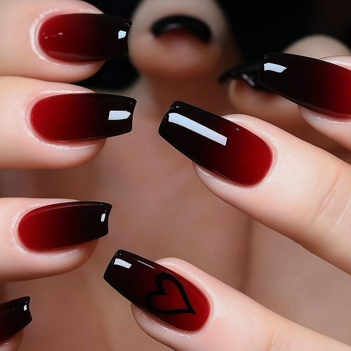 Short Medium fake nails for wo - Nail Art Red recensie en prijs