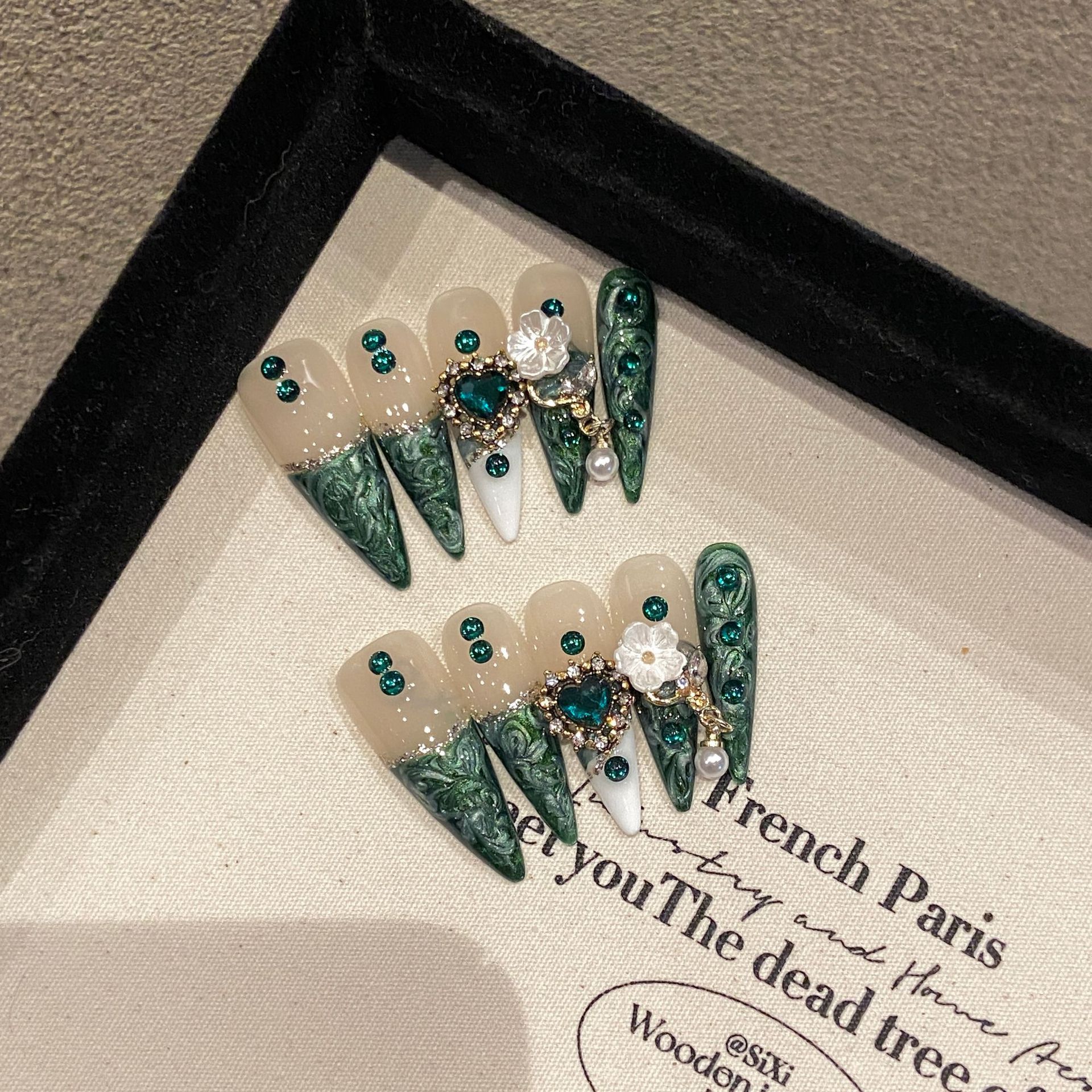 10Pcs Handmade Elegant French  - Nail Art Aesthetic recensie en prijs